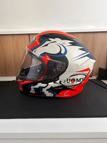 Capacete Suomy Speedstar 56 S Tricomposto Duplo D com pinlock viseira solar