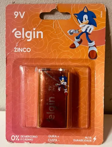 Bateria Elgin 9V - Pilha Alcalina para Equipamentos Eletrônicos
