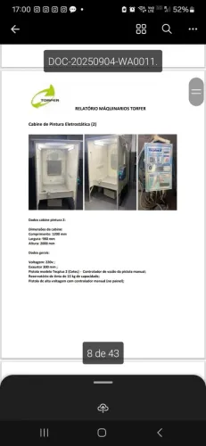 cabine de pintura eletrostatica