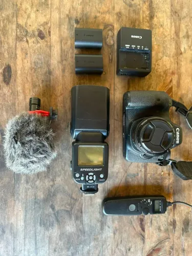? Canon EOS 6D Full Frame + Lente Canon 50mm f/1.8 + Kit Completo