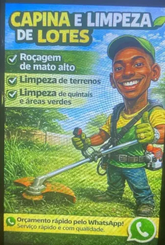 LIMPEZA DE TERRENO , ROÇAGEM DE MATO ALTO E BAIXO