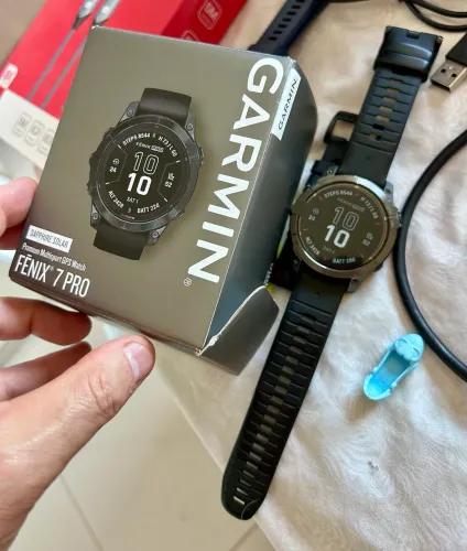 Garmin Fenix 7 Pro Solar Safira 47 mm Sapphire Titanium com extras
