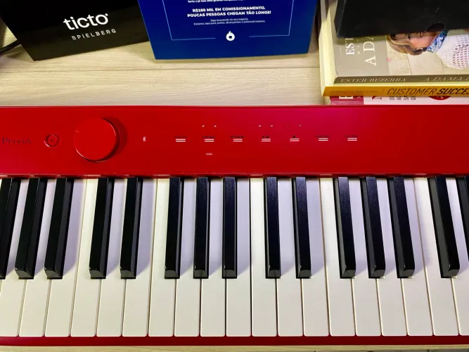 Piano Digital Casio Privia PX-S1000 Vermelho - Super Conservado + Vários Brindes