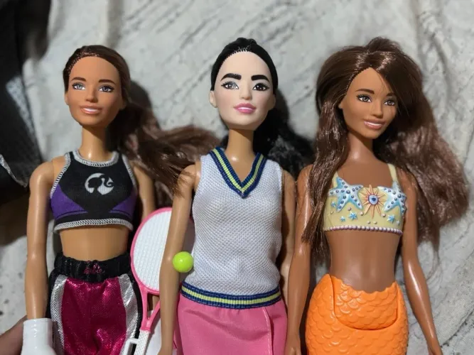 Lote 3 Barbies Mattel boxeadora+ tenista + sereia