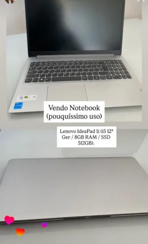 Notebook Lenovo 1i i5 12° 1235u 8gb 512ssd 15.6" 1080P