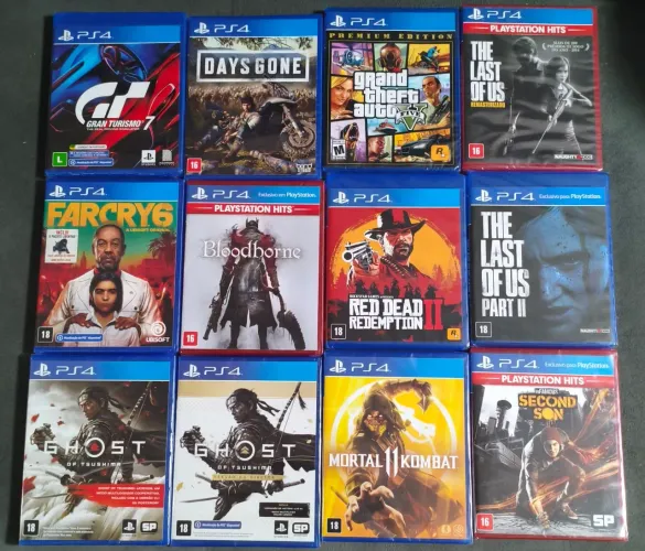 Jogos ps4 lacrados e usados