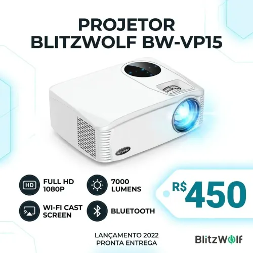 Projetor Full hd nativo blitswolf vp15