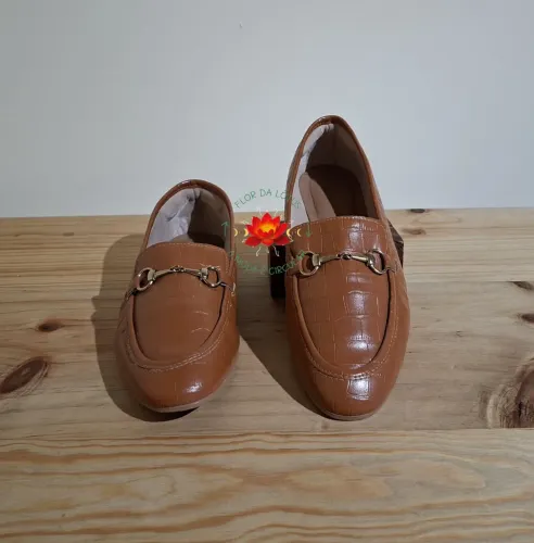 Mocassim Caramelo Satinato Tam.36
