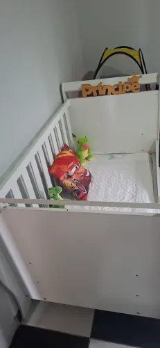 Berço Infantil / Cama de Transição Branco (Bom Estado)