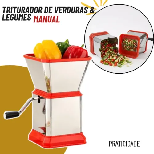 Cortador de Legumes e Verduras em Aço Inox com Manivela - SCS118
