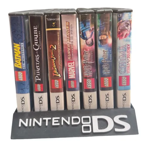 Lote de 7 jogos Lego de Nintendo DS Originais Completos com expositor