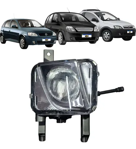 Farol De Milha Direito Corsa Montana Meriva 2003 A 2010 Lente Raiada