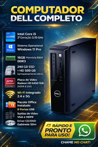 Computador Dell Vostro 260s Windows 11 16GB SSD 240GB