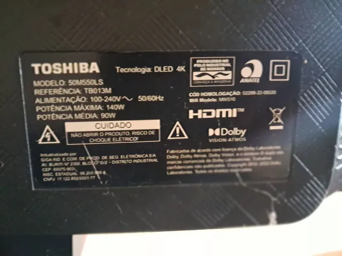 Vendo TV s 50 pol ,para retirada de peças Toshiba e Philips.