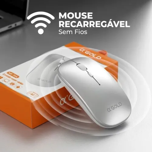 Mouse recarregável via Bluetooth