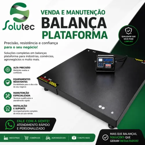 Balança plataforma 300kg ~ 2000kg - BIGBAG, FERRO VELHO, INDUSTRIA,