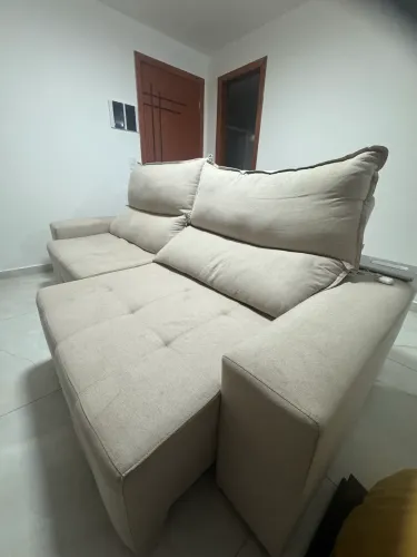 Sofá Retrátil De Linho 