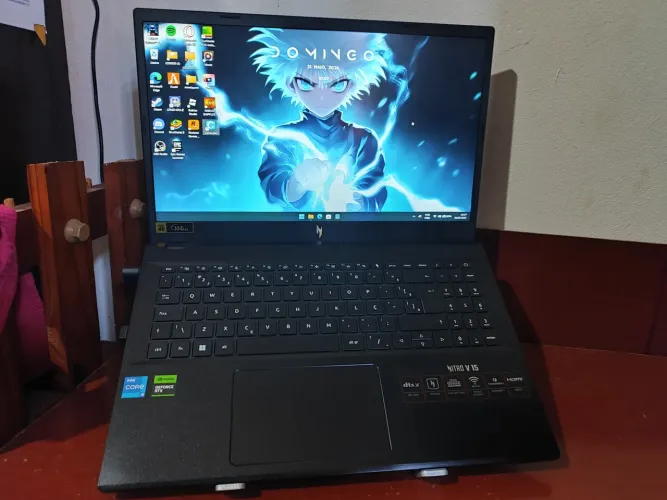 Notebook Acer nitro v 15 rtx 2050 com upgrade 16gb de ram e windows 11. Seminovo