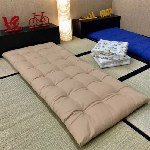 Shikifuton modelo tradicional Solteiro 3cm de espessura- Bege - Sarja
