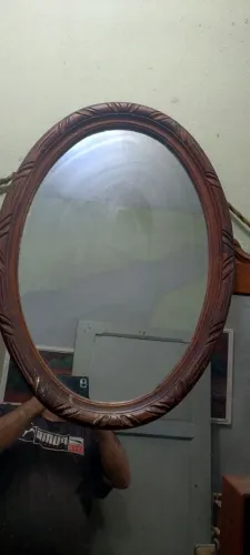 Espelho oval tamanho total 0,66cm x 0,47 cm