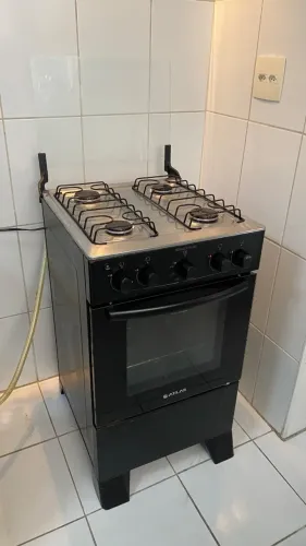 Fogão Elétrico Atlas 4 bocas Preto