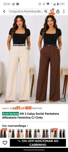 Calça Alfaiataria Shein