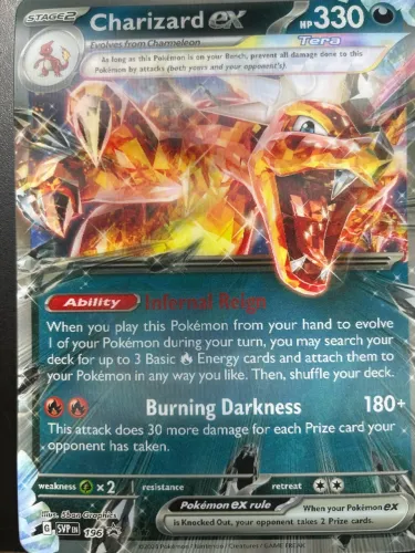 Charizard ex versão promocional SVP 196 e 054/091 carta Jumbo