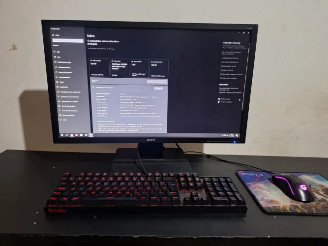 Pc AMD Ryzen 3 16 GB Mouse teclado tela e gabinete