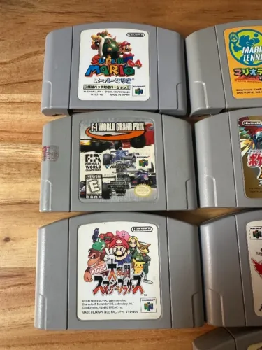 Lote 7 Jogos Nintendo 64 N64 Originais Super Mario Smash Bros Pokémon JP