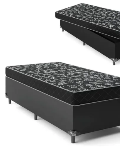 Cama Solteiro Completa Colchão D-20 + base box