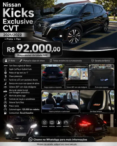 Nissan Kicks Exclusive 1.6 16V Flex AUT 2022