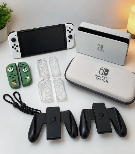 Nintendo Switch OLED + 2 Pares de Joy-Con + SD 128gb + Acessorios