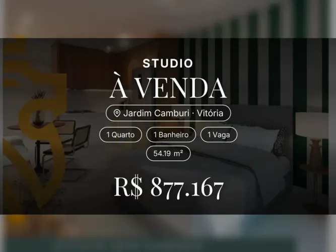 Studio Inteligente em Jardim Camburi: Ideal para Jovens Profissionais