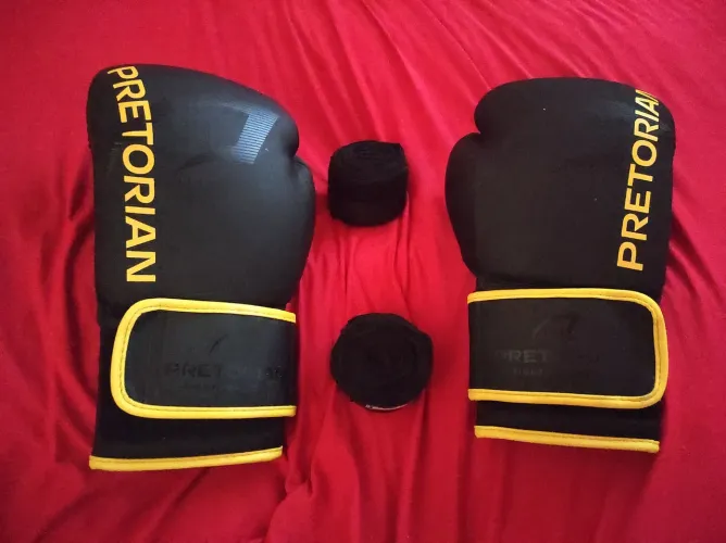 Luvas de boxe e muay Thai com 2 bandagens de 3 metros