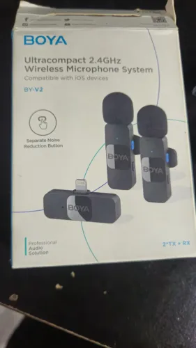 Microfone de Lapela Boya Original - Áudio Profissional para Celular e Câmera