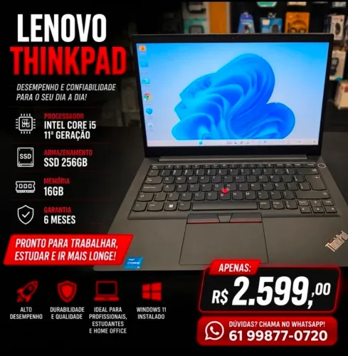 Vendo notebook trinkpad E14 i5 11? geração,16gb memória e 256ssd
