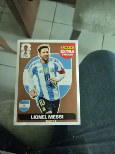 Figurinha Messi extra sticker bronze