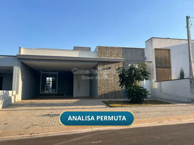 Casa Nova à Venda no Condomínio Portal do Sol em Holambra | 3 Suítes, Pé Direito Duplo e L