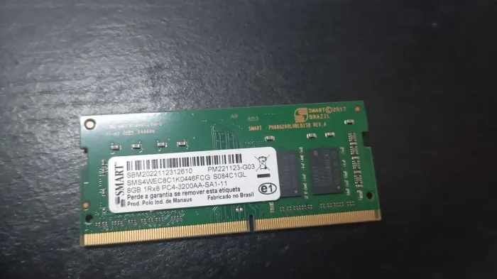 Memória notebook 8gb ddr4 3200