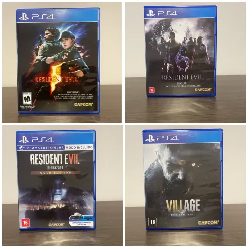 Lote 4 jogos resident evil ps4 PlayStation 4