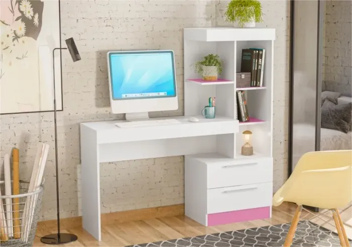 Escrivaninha Office NT2010 Notável com 02 gavetas - Entrega Imediata!