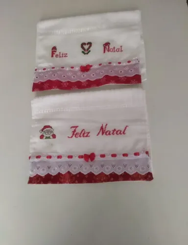 Toalhinhas natal bordadas em ponto cruz