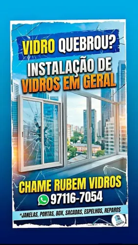 Instalador de vidros em geral 