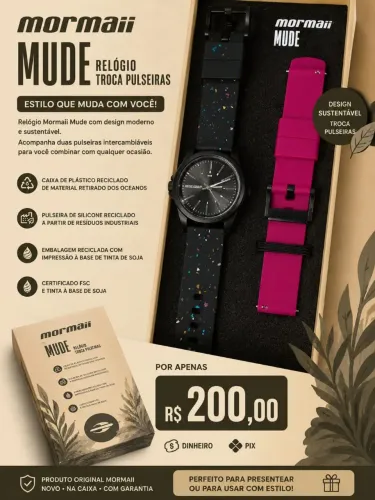 Relógio Mormaii mude nunca usado 