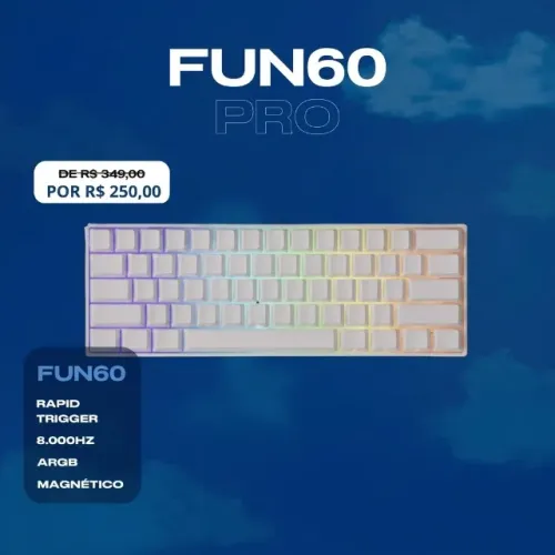 Teclado Magnético 60% Fun60 Pro
