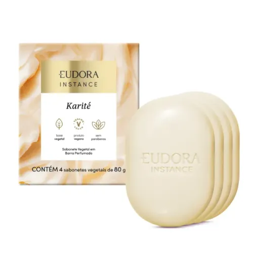 Kit Sabonete Perfumado Eudora Instance Karité 4 Itens
