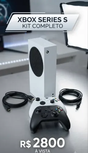 Xbox Series S Branco + 2 Controles (1 c/ detalhe) - Completo