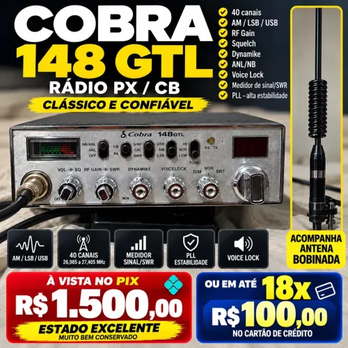RÁDIO COBRA GTL 148 USADO