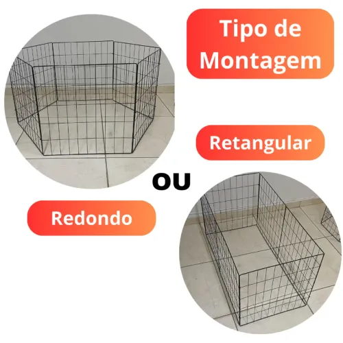 Cercado com 50cmx50cm em 6 placas Canil Garde Para Cães Cachorro Coelho
