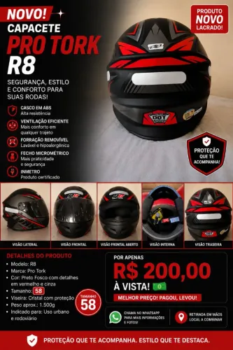 Capacete R8 Pro Tork